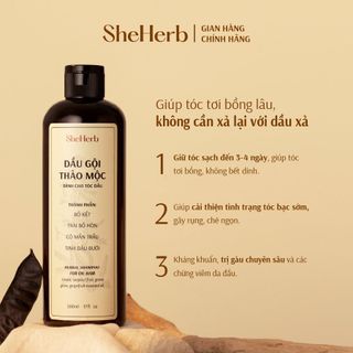 Combo Bộ 2 Sản Phẩm Xịt Mọc Tóc, Dầu Gội Đầu Thảo Mộc Thuần Chay She Herb