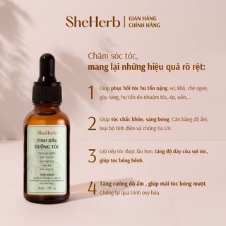 Combo Bộ 2 Sản Phẩm Tinh Dầu Dưỡng Tóc Và Dầu Gội Thảo Mộc Thuần Chay She Herb