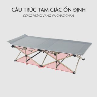 (Bảo Hành 1Năm) Giường gấp văn phòng đa năng, Ghế-Giường gấp gọn khung thép chắc chắn du lịch, đi viện, picnic, tắm biển