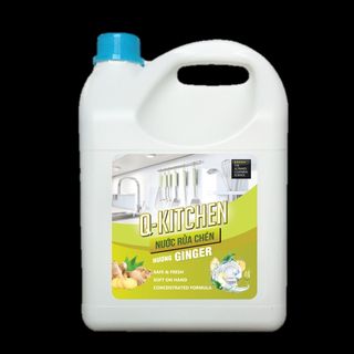Nước rửa chén Q-KITCHEN hương gừng - can 4L