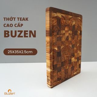 Thớt gỗ Teak cao cấp BUZEN - hàng công ty sản xuất