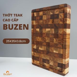 Thớt gỗ Teak cao cấp BUZEN - hàng công ty sản xuất