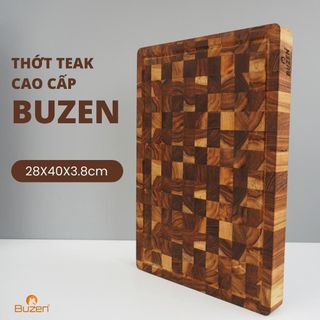 Thớt gỗ Teak cao cấp BUZEN - hàng công ty sản xuất