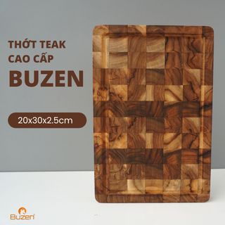 Thớt gỗ Teak cao cấp BUZEN - hàng công ty sản xuất
