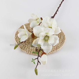 Cành hoa mộc lan 5D cao cấp loại 1, cao 1m. Hàng Trung xịn, màu tươi sáng, đẹp.