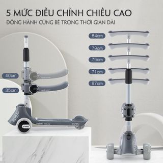 (Bảo Hành 1Năm) Xe trượt Scooter cao cấp cho bé có đèn chân phát sáng - Xe chòi chân cho bé từ 0-50kg