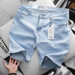 Quần short jean nam bigsize 80 - 130kg - tông xanh