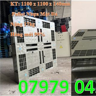 Pallet Nhựa Mặt Đá - 1100 x 1100 x 140mm - Lh 07979 04268 - Ms Quỳnh Như
