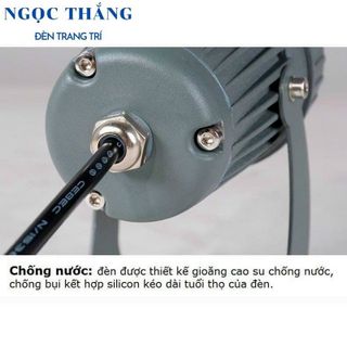 Đèn pha Led chiếu rọi cột ngoài trời trang trí Led 10W Đổi 7 màu DCT611C Ngọc Thắng