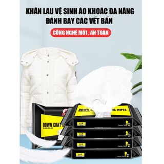 Khăn lau vệ sinh áo khoác đa năng DOWN COAT CLEANING WIPES 12 khăn