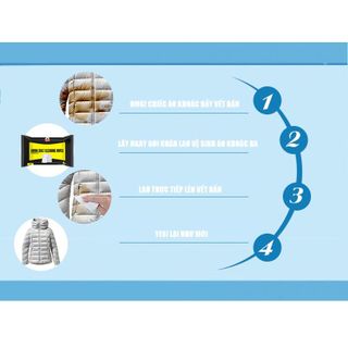 Khăn lau vệ sinh áo khoác đa năng DOWN COAT CLEANING WIPES 12 khăn