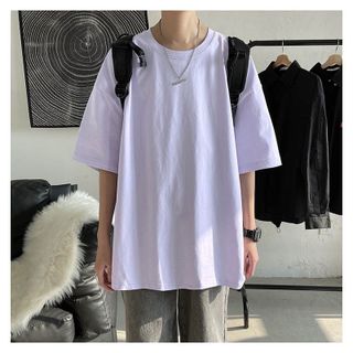 Áo Thun Trơn Nam Nữ Form Unisex Tay Lỡ TH01 - Hí