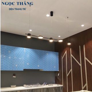 Đèn thả trần 5 bóng trang trí phòng khách bàn ăn Led 3 chế độ màu 40W 220V THCN228 Ngọc Thắng (Kèm remote điều khiển)