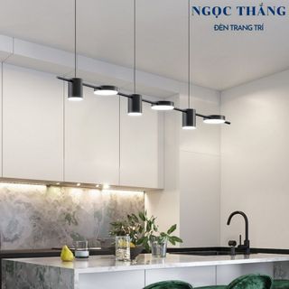 Đèn thả trần 5 bóng trang trí phòng khách bàn ăn Led 3 chế độ màu 40W 220V THCN228 Ngọc Thắng (Kèm remote điều khiển)