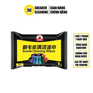 Khăn lau vệ sinh giày da lộn Suede Cleaning Wipes đa năng 12 khăn giá sỉ