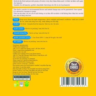 Thức ăn vị hải sản cho hamster