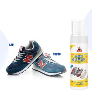 Xịt tạo bọt vệ sinh giày da lộn Suede & Nubuck Foam Dry Cleaning Agent 200ml