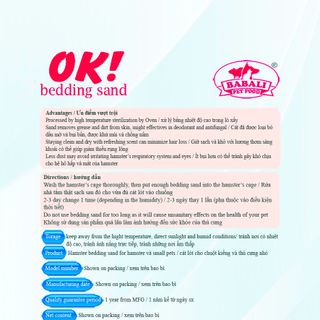 Cát lót chuồng OK! cho hamster (viên tròn)