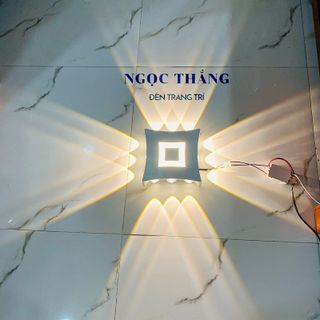 Đèn Led hắt tường treo tường gắn tường trang trí trong nhà ngoài trời 12 bóng Led 14W 220V VNT046B Ngọc Thắng
