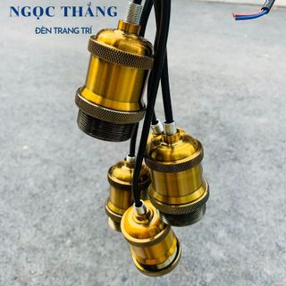 Bộ 2 dây 3 dây 5 dây đèn thả trang trí đuôi đồng E27 220V Ngọc Thắng (Tặng kèm 3 bóng đèn led edison 4w)