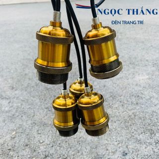 Bộ 2 dây 3 dây 5 dây đèn thả trang trí đuôi đồng E27 220V Ngọc Thắng (Tặng kèm 3 bóng đèn led edison 4w)