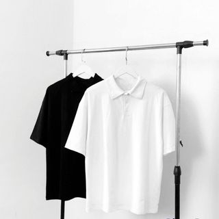 Áo thun polo trơn trắng đen chất cotton 65/35 nam bigsize 80 - 130kg