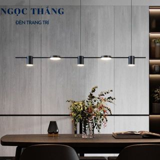 Đèn thả trần 5 bóng trang trí phòng khách bàn ăn Led 3 chế độ màu 40W 220V THCN228 Ngọc Thắng (Tặng remote điều khiển)