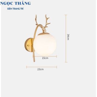 Đèn gắn tường ốp tường trang trí phòng khách phòng ngủ cầu thang E27 220V GT488 Ngọc Thắng (Tặng bóng Led Edison vàng)