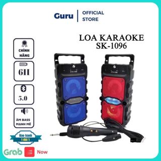 [Tặng Micro Kèm Hát] Loa Karaoke Bluetooth Mini SK1096 , Âm Thanh Sống Động Kèm Theo Đèn Led giá sỉ