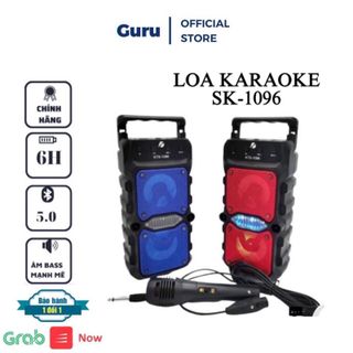 [Tặng Micro Kèm Hát] Loa Karaoke Bluetooth Mini SK1096 , Âm Thanh Sống Động Kèm Theo Đèn Led