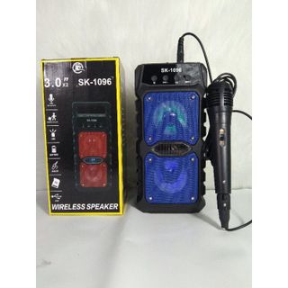 [Tặng Micro Kèm Hát] Loa Karaoke Bluetooth Mini SK1096 , Âm Thanh Sống Động Kèm Theo Đèn Led