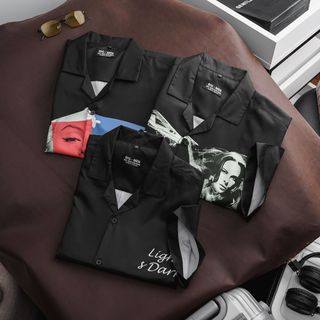 Áo sơ mi nam tay ngắn cổ vest bigsize 80 - 130kg