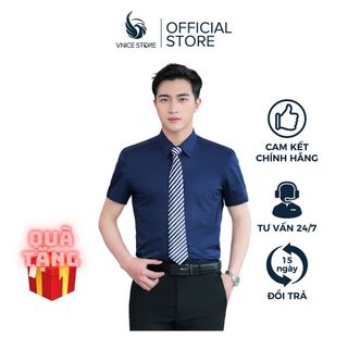 Áo sơ mi nam NGẮN TAY cao cấp - Chất liệu lụa , không nhăn, thoáng mát, thấm hút mồ hôi(5 màu) giá sỉ