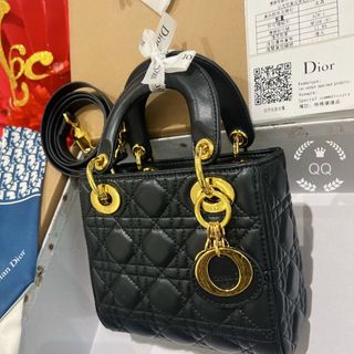 Túi xách D...ior l.ady-Màu Đen - khoá vàng size 17 loại 3 ô - da mờ - giá sỉ - giá bán buôn