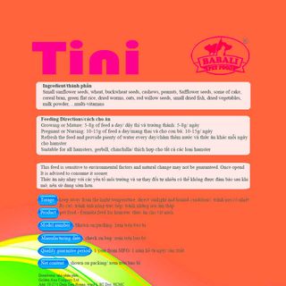 Thức ăn cho Hamster con (hamster baby) TINY