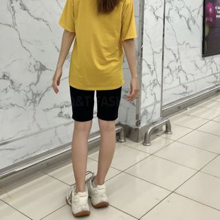 Sét bộ nữ ,đồ bộ lững ngố nữ thun coton sufa,áo phom rộng phối quần đen ,thời trang xuân hè BL11-Vàng