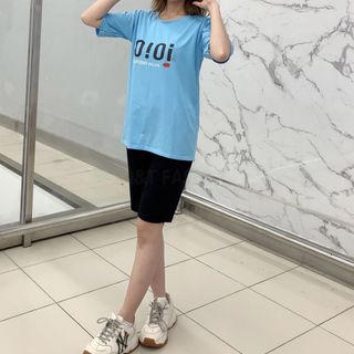 Sét bộ nữ ,đồ bộ lững ngố nữ thun coton sufa,áo phom rộng phối quần đen ,thời trang xuân hè BL11-Xanh Ngọc
