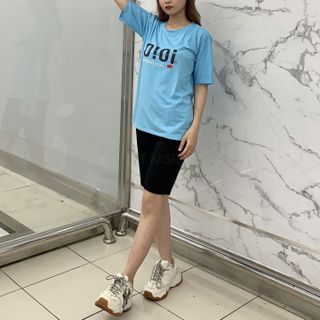 Sét bộ nữ ,đồ bộ lững ngố nữ thun coton sufa,áo phom rộng phối quần đen ,thời trang xuân hè BL11-Xanh Ngọc
