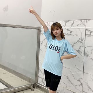 Sét bộ nữ ,đồ bộ lững ngố nữ thun coton sufa,áo phom rộng phối quần đen ,thời trang xuân hè BL11-XANH DƯƠNG