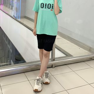 Sét bộ nữ ,đồ bộ lững ngố nữ thun coton sufa,áo phom rộng phối quần đen ,thời trang xuân hè BL11-Xanh lá
