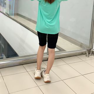 Sét bộ nữ ,đồ bộ lững ngố nữ thun coton sufa,áo phom rộng phối quần đen ,thời trang xuân hè BL11-Xanh lá