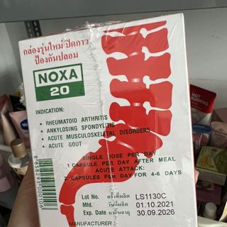 THUỐC ĐẶC TRỊ GOUT- XƯƠNG KHỚP NOXA 20 THAILAND