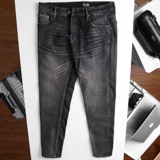 Quần jean dài nam bigsize 80 - 130kg - đen rách âm dương, xám bạc, đen muối tiêu