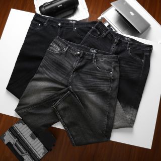 Quần jean dài nam bigsize 80 - 130kg - đen rách âm dương, xám bạc, đen muối tiêu