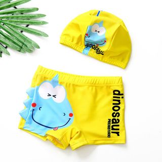 Bộ bơi bé trai kèm mũ dễ thương