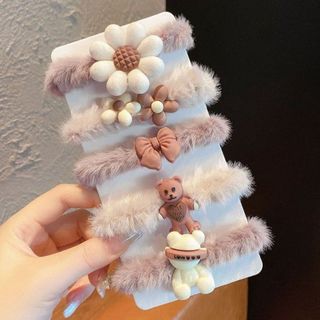 Set 5 cột tóc lông hình thú