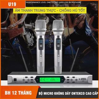 [CHÍNH HÃNG ONTEK VN] Bộ micro Ontekco U19 hát karaoke chuyên nghiệp, chất liệu thép cao cấp bảo hành 24 tháng giá sỉ