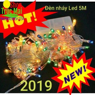 Đèn nháy Led 5m lấp lánh trang trí cây đào mai quất ngày tết 2022