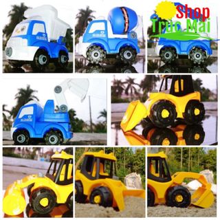 Bộ đồ chơi ô tô mô hình xe xây dựng,máy xúc, xe tải, cần cẩu cho trẻ em, đồ chơi cho bé