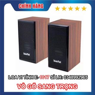 Loa Vi Tính 2.0 LeerFei E-1017 Vỏ Gỗ cắm nguồn cổng USB máy tính giá sỉ